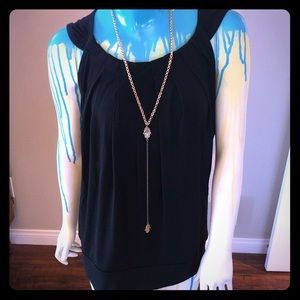 Sleeveless Blouse with Front Pleating Detail (EUC)